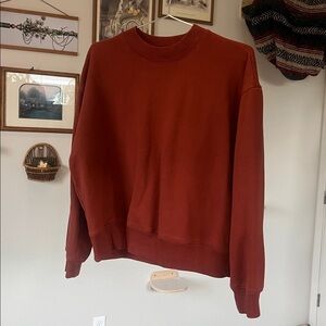 A New Day Women's Rust Crewneck Pullover - Size L